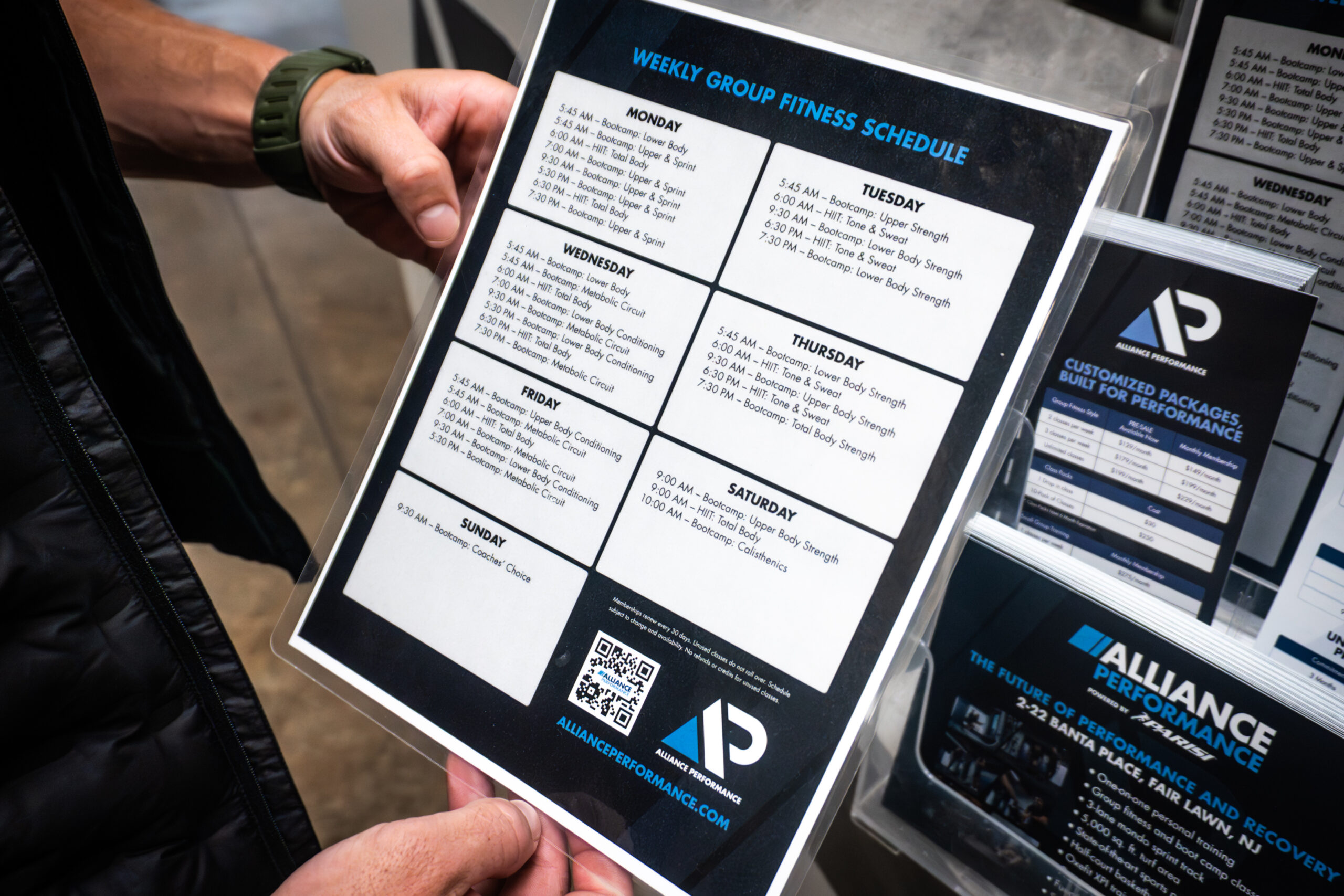 Alliance Performance Class Schedule